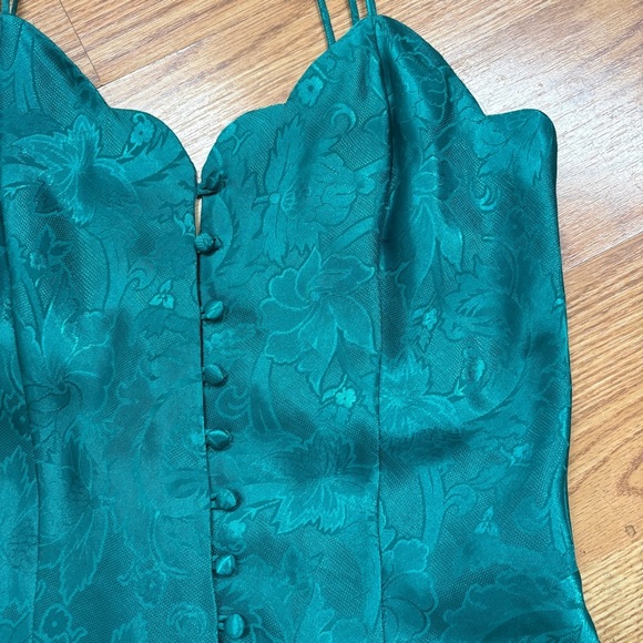 Victoria's Secret Gold Label Vintage 1990s Green Babydoll Chemise Sleeveless - Picture 5 of 5